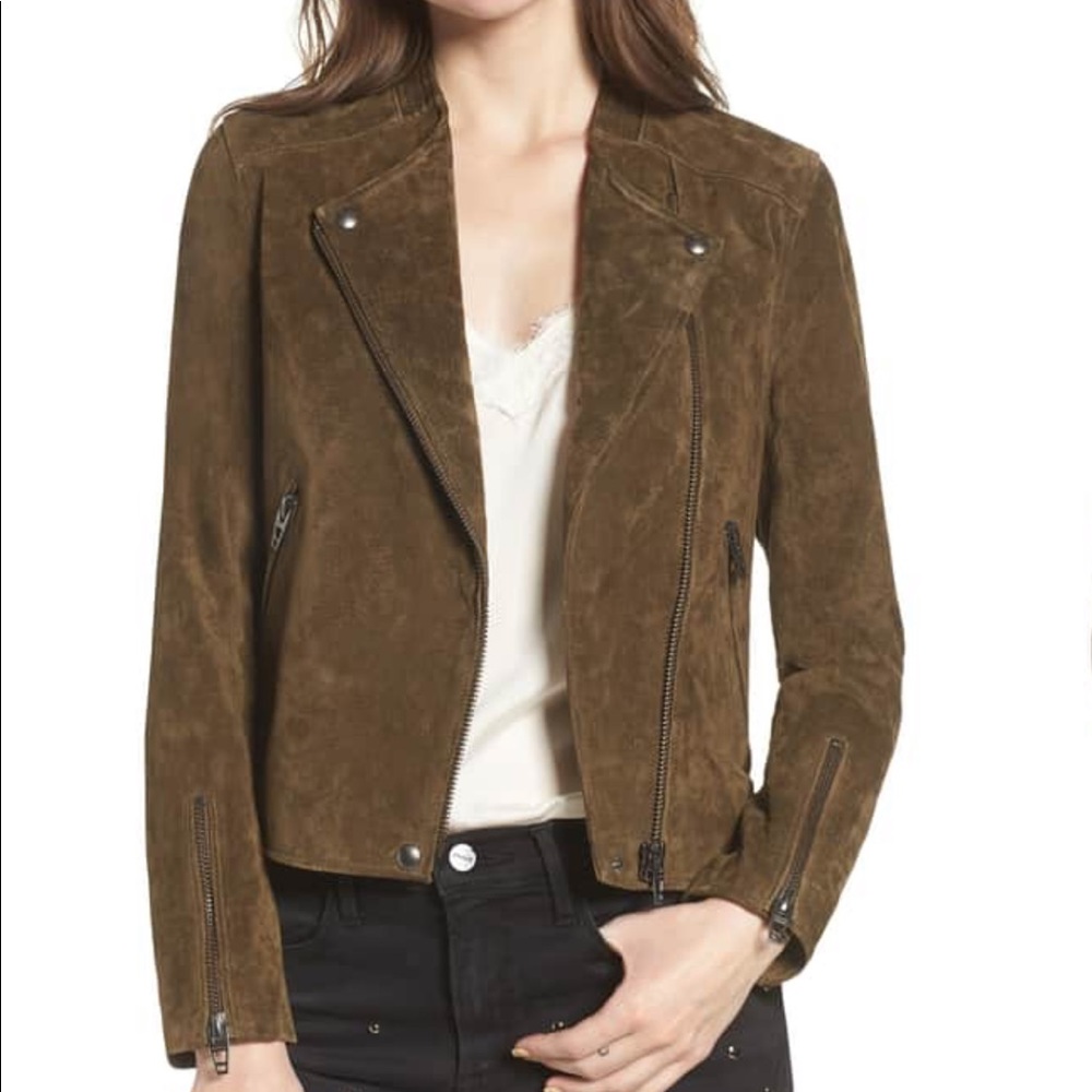 Olive green suede jacket